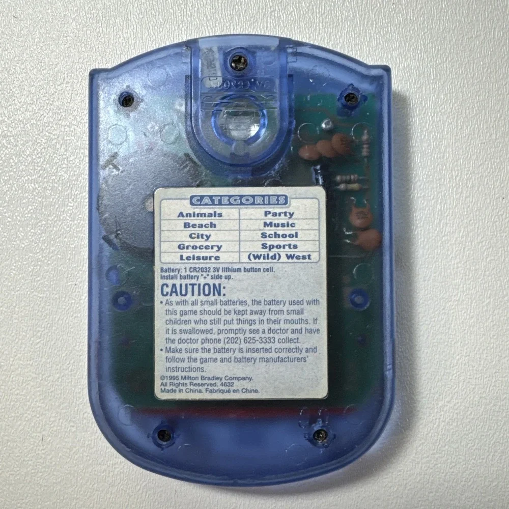 Vintage‎ 1995 Milton Bradley Hangman Electronic Handheld Game Travel Bathroom